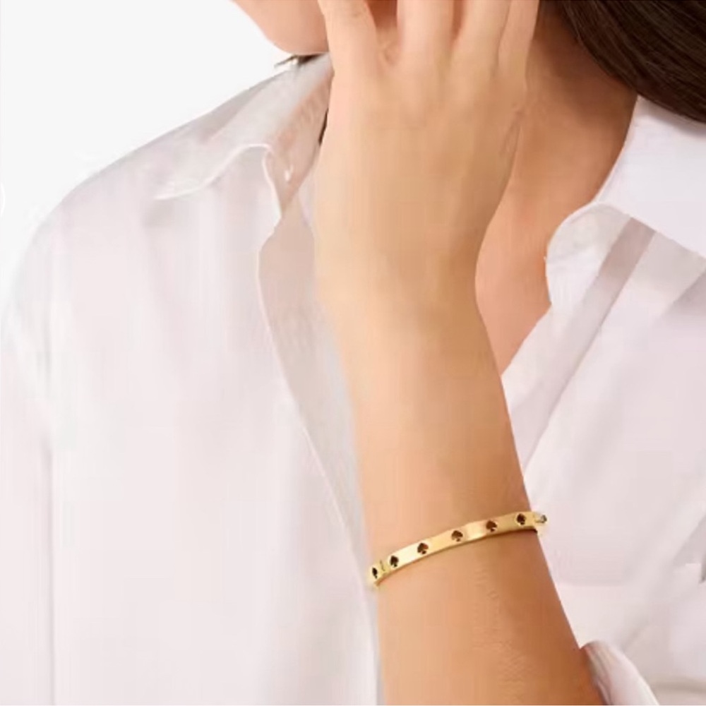Kate Spade Cut to the Chase Gold Bangle Bracelet NEW $139 - Picture 2 of 2